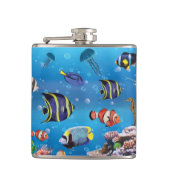 Tropischer Fisch Flachmann (Vorderseite)