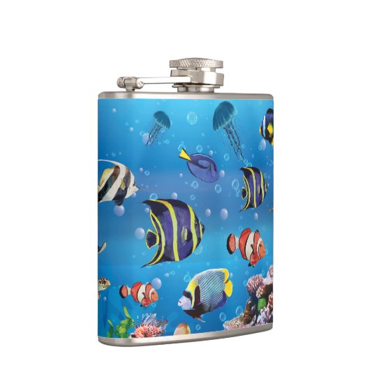 Tropischer Fisch Flachmann (Rechts)