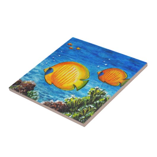 Tropischer Fisch Fliese (Seite)