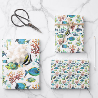 Tropischer Fisch Geschenkpapier Set