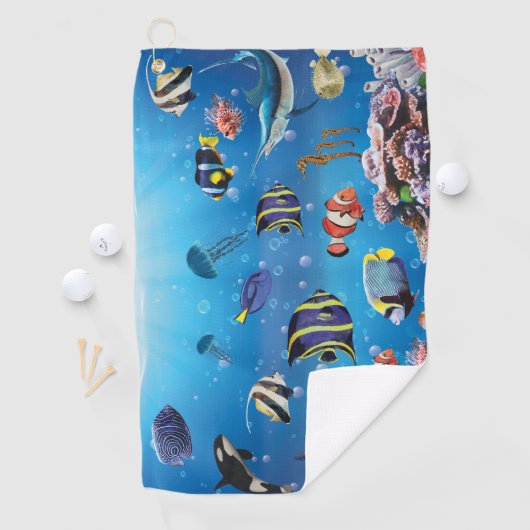 Tropischer Fisch Golfhandtuch (Insitu)