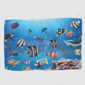 Tropischer Fisch Golfhandtuch (Horizontal)