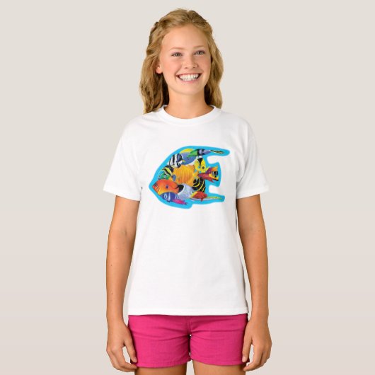 Tropischer Fisch-Gruppen-T - Shirt (Vorne ganz)