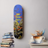 Tropischer Fisch im Korallenriff Blaues Meer Elega Skateboard