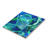 Tropischer Fisch in Blau Fliese (Seite)