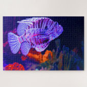 Tropischer Fisch in einem Aquarium. Puzzle (Horizontal)
