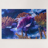 Tropischer Fisch in einem Aquarium. Puzzle (Horizontal)