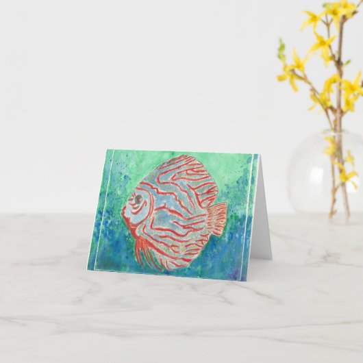 Tropischer Fisch Karte (Gelbe Blume)