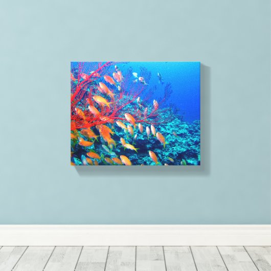 Tropischer Fisch Leinwanddruck (Insitu (Holzboden))