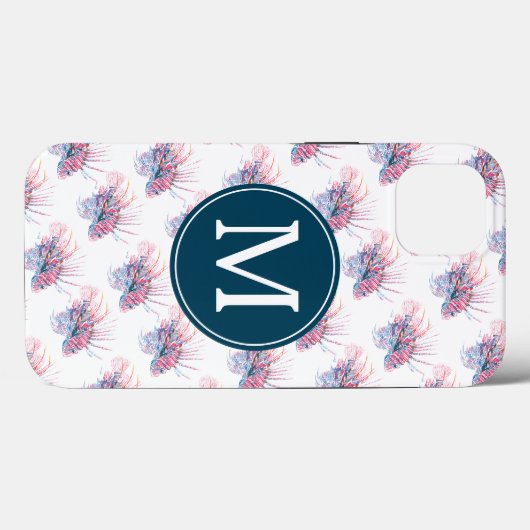 Tropischer Fisch Monogram Beachy Phone Case (Rückseite (Horizontal))