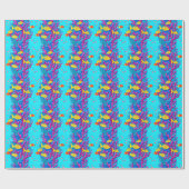 Tropischer Fisch Nahtloses Muster Geschenkpapier (Flach)