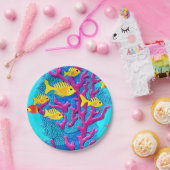 Tropischer Fisch Nahtloses Muster Pappteller (Party)