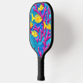 Tropischer Fisch Nahtloses Muster Pickleball Schläger (Links)