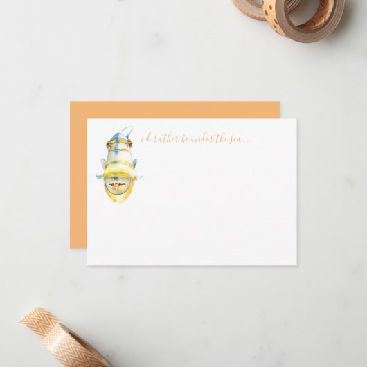 Tropischer Fisch-Papier-Karte Mitteilungskarte (Vorderseite/Rückseite Beispiel)