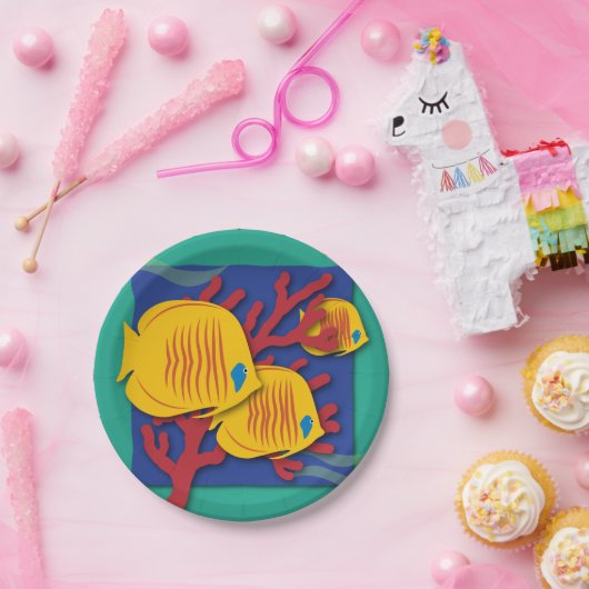 Tropischer Fisch Pappteller (Party)
