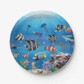 Tropischer Fisch Pappteller (Vorderseite)
