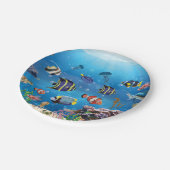 Tropischer Fisch Pappteller (Schrägansicht)