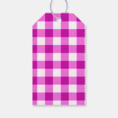 Tropischer Fisch, Pink Gingham zum Geburtstag Dank Geschenkanhänger (Rückseite)