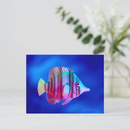 Tropischer Fisch Postkarte (Stehend Vorderseite)