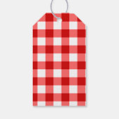 Tropischer Fisch, Red Gingham zum Geburtstag Dank Geschenkanhänger (Rückseite)