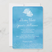 Tropischer Fisch rett Hochzeitskarte Einladung (Vorderseite)