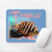 Tropischer Fisch Rosa Blau Mousepad (Mit Mouse)