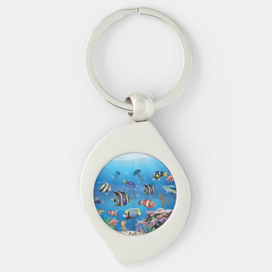 Tropischer Fisch Schlüsselanhänger (Vorderseite)
