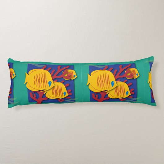 Tropischer Fisch Seitenschläferkissen (Rückseite)