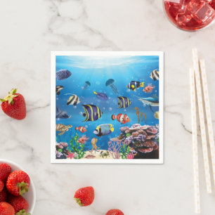 Tropischer Fisch Serviette