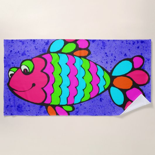 Tropischer Fisch Strandtuch (Vorderseite)
