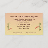 Tropischer Fisch und Aquarium Visitenkarte (Rückseite)