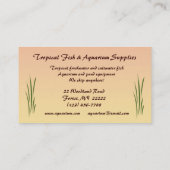 Tropischer Fisch und Aquarium Visitenkarte (Rückseite)