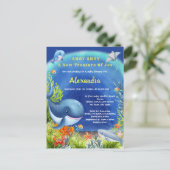 Tropischer Fisch unter der Baby-Dusche Einladungspostkarte (Stehend Vorderseite)