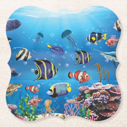 Tropischer Fisch Untersetzer (Vorderseite)