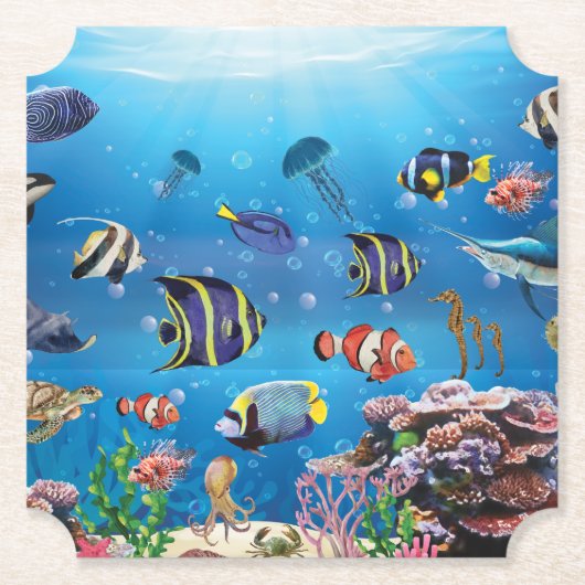 Tropischer Fisch Untersetzer (Vorderseite)