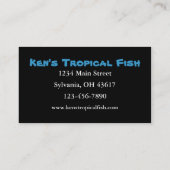 Tropischer Fisch Visitenkarte (Rückseite)