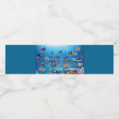 Tropischer Fisch Wasserflaschenetikett (Einzelnes Label)