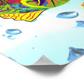 Tropischer Fischteppich, Whimsischer Fisch Poster (Ecke)