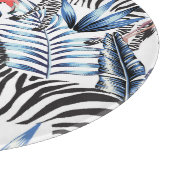 Tropischer Flair: Flamingo Zebra Paradise Schneidebrett (Ecke)