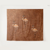 Tropischer Flair Gold Flamingo Tapestry Wandteppich (Vorderseite (Horizontal))