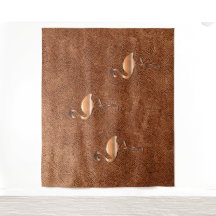 Tropischer Flair Gold Flamingo Tapestry