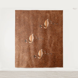 Tropischer Flair Gold Flamingo Tapestry Wandteppich