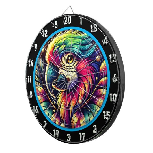 Tropischer Flair Parrot Dartboard Adventure Dartscheibe (Vorderseite rechts)