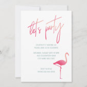 Tropischer Flamingo 16 . Geburtstag pink & minze l Einladung (Vorderseite)