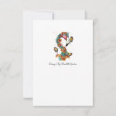 Tropischer Flamingo Dankeskarte (Rückseite)