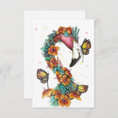 Tropischer Flamingo Dankeskarte (Vorne/Hinten)