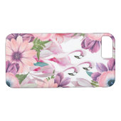 Tropischer Flamingo des eleganten rosa Aquarells Case-Mate iPhone Hülle (Rückseite (Horizontal))