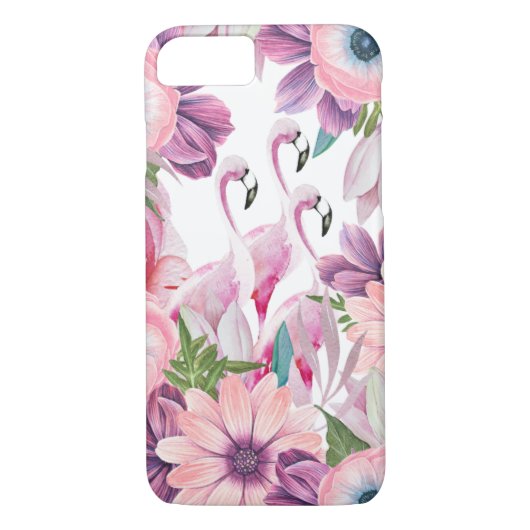 Tropischer Flamingo des eleganten rosa Aquarells Case-Mate iPhone Hülle (Rückseite)
