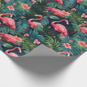 Tropischer Flamingo Geschenkpapier (Ecke)