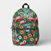 Tropischer Flamingo Hawaiian Vacation Rucksack (Vorderseite)